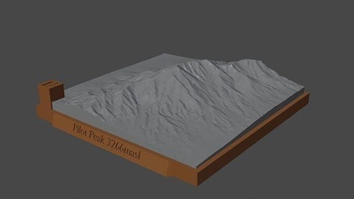 pilote pointe Montagne paysage volcan terrain environnement nature photogrammétrie élévation dem science 3d print model - Mito3D
