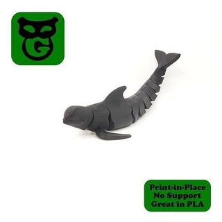 pilot whale flexi flexible mammal toy articulated print place art animal realistic factory sea ocean games toys 3d print model - Mito3D