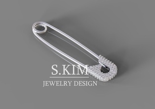 pin gems printable 3d model design cnc milling dimond jewelry brooch broach jinx malefice amulet talisman protector averter obereg stud brooches 3d print model - Mito3D