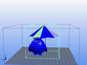 pinguino con ombrello sotto pioggia giochi-giocattoli 3dhubs giocattolo animale gioielli sfida giochi i giocattoli altri stampa 3d 3d print model - Mito3D