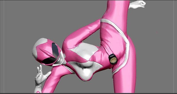 rosa ranger energia Kimberly figura statua arte sculture 3d print model - Mito3D