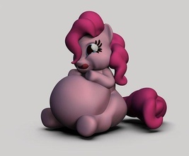 pinkie pie - fat version character cute fim pony hasbro horse figure cartoon animal chubby fantasy games toys 3d print model - Mito3D