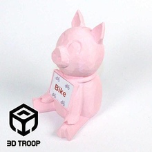 pinky piggy bank pig pink coins goal goals cute animal coin money holder moneybox games toys 3d print model - Mito3D