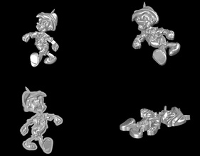 pinocchio disney toy hobbies play kids children jewelry pendant brooches silver gold character pixar characters cartoon clown goofy 3d 3dprint 3d print model - Mito3D