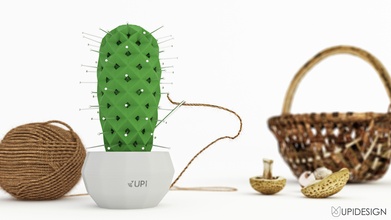 pintus kaktus topf garn korb nadelkissen zuhause haus design werkzeug 3d 3dprinted stift schwamm pla vase dekor ender kunst pflanze deko allgemeines 3d print model - Mito3D