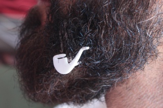 tuyau de barbe - latérale la porte mode hipster beardy glamour le peigne hommes moustache l'homme sexe masculin salon coiffure pipe fumée sigarette tabac défi d'autres 3d print model - Mito3D