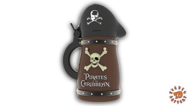 pirates caribbean beer stein - bubba style games-toys games toys 3d print model - Mito3D