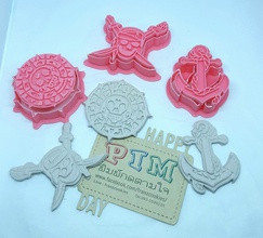 pirates caribbean set cookie cutter stamp hobby-diy biscuit dough polymer clay hobby diy hand tools 3d print model - Mito3D