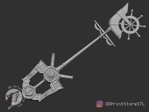 piratas llave espada cosplay reino corazones stl expediente disparo estrella armas accesorios víspera santos juguetes equipo juegos juego 3d print model - Mito3D