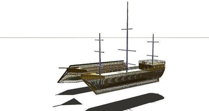 barco pirata Embarcacion grande modelo embarcación arquitectura aire libre diseño Oceano capitán mar ventana contemporáneo puerta pasatiempo bricolaje diy 3d print model - Mito3D