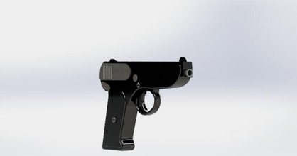 pistol gun toys security technology infantry 3d printing black hobby diy 3d print model - Mito3D