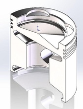 piston head chrome steel metallic machinery engine hobby diy automotive 3d print model - Mito3D