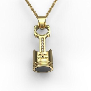 Kolben Anhänger Halskette Gold Ring Ohrringe Ohrring Chopard Chanel graff versace Gucci Tiffany Tiffani Vancleef Cleef bvlgari Schmuck Motor 3d print model - Mito3D