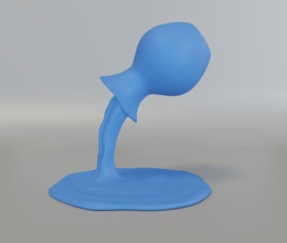 brocca in cui l'acqua scorre casa acqua latte stampabile arredamento art la decorazione 3d print model - Mito3D
