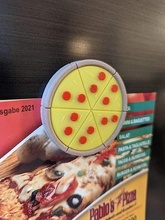 pizza frigo magnete cibo souvenir casa cucina cenare 3d print model - Mito3D