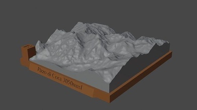 koruma ödemesi di koka dağ manzara yanardağ arazi çevre doğa fotogrametri yükseklik dem Bilim 3d print model - Mito3D