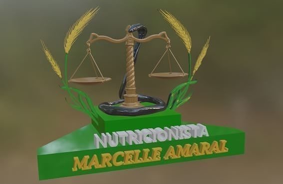 placa profissoes nutricionista by nunes3dartist profissional profissao plaquinha nutricao arte esculturas 3D print model - Mito3D