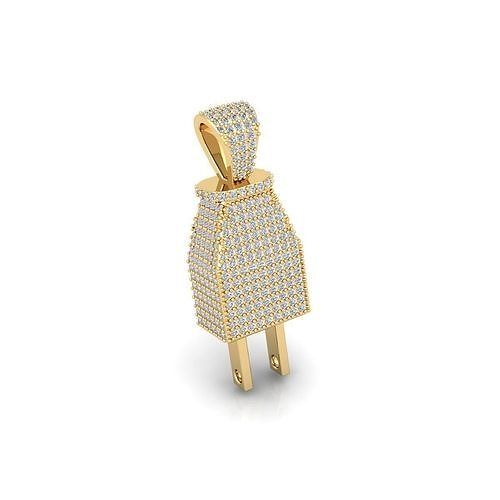 plag custom pendent 3d model render jewel gem engagement wedding jewellery diamond printable ring gold jewelry engagem fashion sterling white brilliant solitaire beauty rings pendants 3D print model - Mito3D