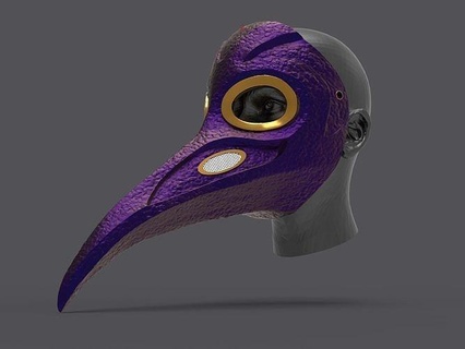plague doctor mask 3d print model cosplay face halloween head 3dprint costume character fantasy helmet hobby diy party 3d print model - Mito3D