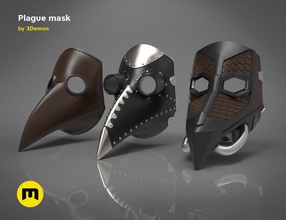 Plaga máscara médico disfraz enfermo cosplay usable imprimible medicamento gas pájaro pico virus fuente proteger juegos juguetes 3d print model - Mito3D