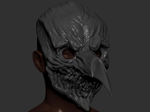 la peste raven máscara art de halloween imprimible horror las esculturas 3d print model - Mito3D