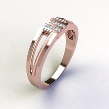 bande de plaine l'anneau joyau gem l'engagement mariage bijoux imprimable le diamant or engagem anneau mode la livre sterling blanc bague en brillant fiançailles beauté les anneaux 3d print model - Mito3D