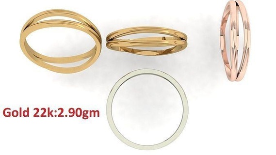 plain band ring 17 jewelry luxury platinum womenring precious wedding gold silver printable diamond rings bulk collection 3d print model - Mito3D