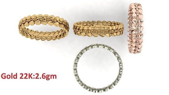 llanura banda anillo 27 joyería joya lujo platino mujer precioso Boda oro plata imprimible diamante anillos abultar colección 3d print model - Mito3D