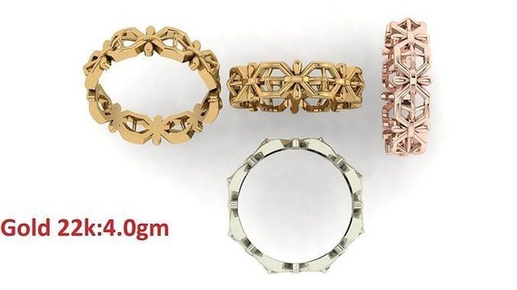 llanura banda anillo 47 anillo joyería joya lujo platino banda mujer precioso Boda oro plata imprimible diamante anillos abultar colección llanura 3d print model - Mito3D