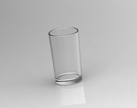 plain glass tumbler kitchen vessel plate cooking breakfast houseware food lunch spoon tableware dining house dinner restaurant hotel rice cookie tea water 3d print model - Mito3D