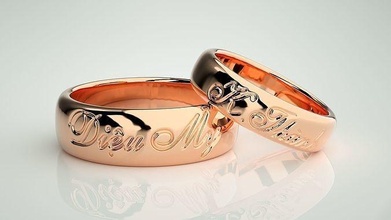 llanura oro pareja banda anillo 3dm stl boda compromiso joyería imprimible joya diamante anillos novia novio platino bandas 3d print model - Mito3D