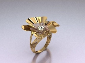 einfach Gold Filigran Ring Schmuck Sterling druckbar Silber Juwel Hochzeit Engagement drucken Drucken Ringe brillant Weiß 3d print model - Mito3D