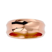plain gold wedding engagement band ring 360 animation jewellery printable jewel diamond jewelry rings bride groom platinum bands unisex 3d print model - Mito3D