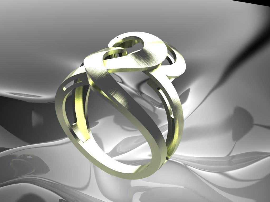 claro que las mujeres anillo la luz de oro plata joyería moda imprimible el platino creación prototipos diseño gem joya boda cad belleza llanura los anillos 3D print model - Mito3D