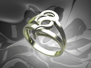 llanura ligero mujer anillo oro plata joyería joya moda imprimible platino dedo prototipos diseño boda canalla belleza anillos 3d print model - Mito3D