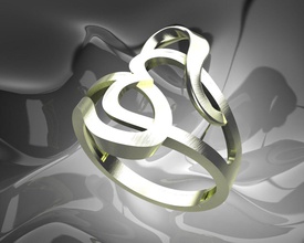 llanura ligero mujer anillo oro plata joyería joya moda imprimible platino dedo prototipos diseño boda canalla belleza anillos 3d print model - Mito3D