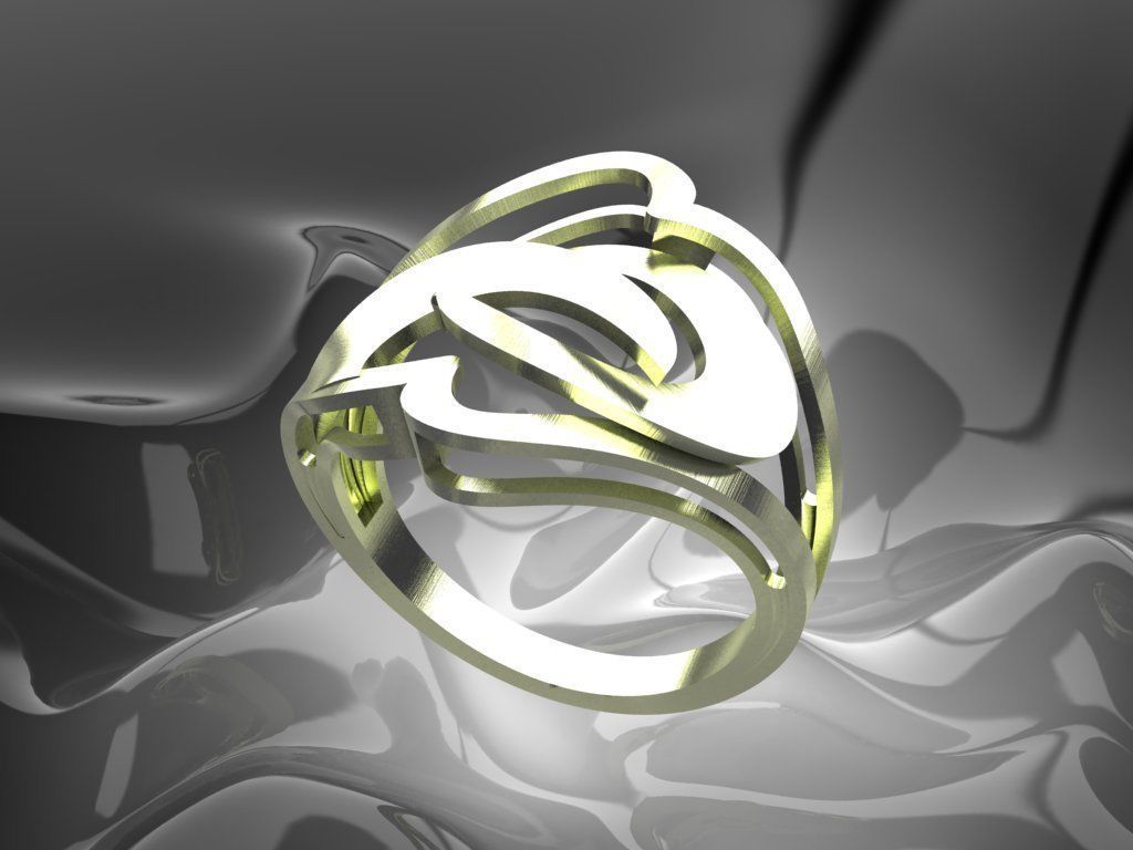 plain light women ring gold silver jewelry fashion printable platinum finger prototyping design gem jewellery jewel wedding cad beauty rings 3D print model - Mito3D