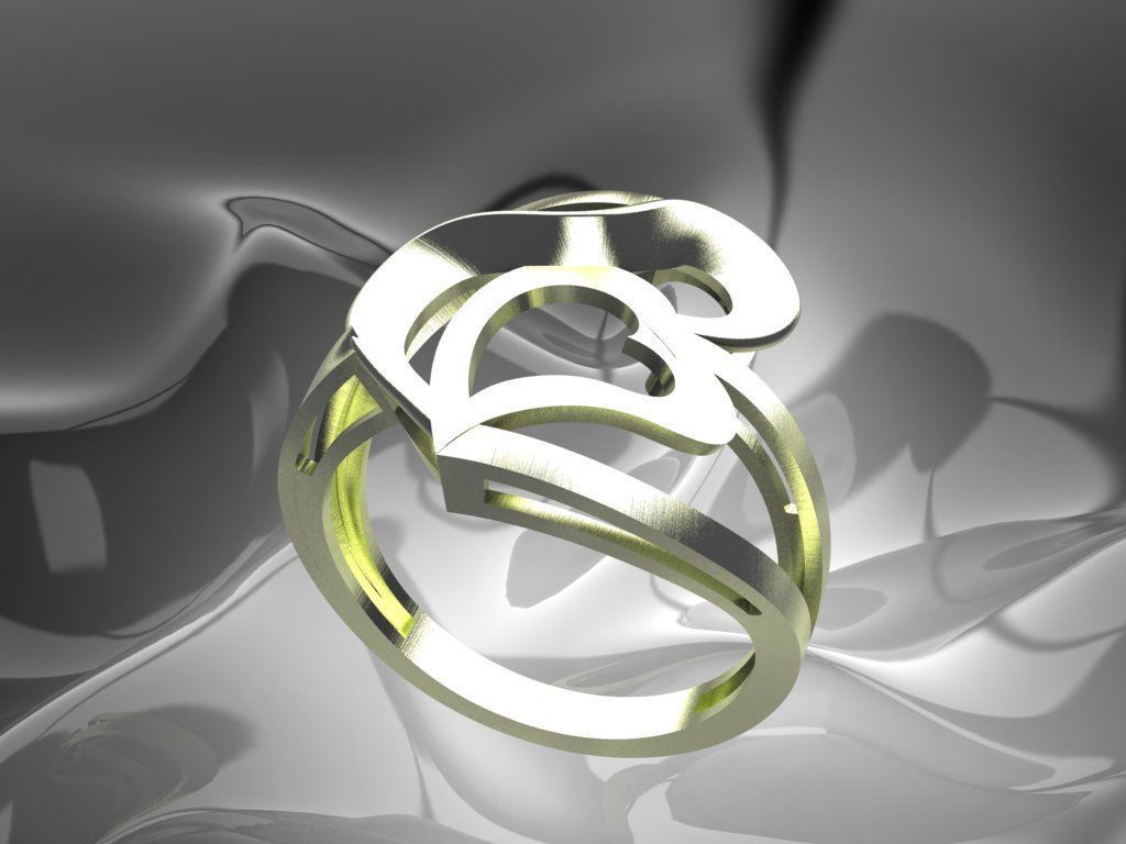 plaine lumière les femmes de l'anneau la or d'argent bijoux mode imprimable le platine doigt prototypage conception gem joyau mariage cad beauté anneaux 3D print model - Mito3D