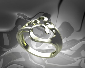 normale luce donne anello oro argento gioielli moda stampabile disco di platino dito prototipazione il design gemma gioiello matrimonio cad bellezza in pianura anelli 3d print model - Mito3D