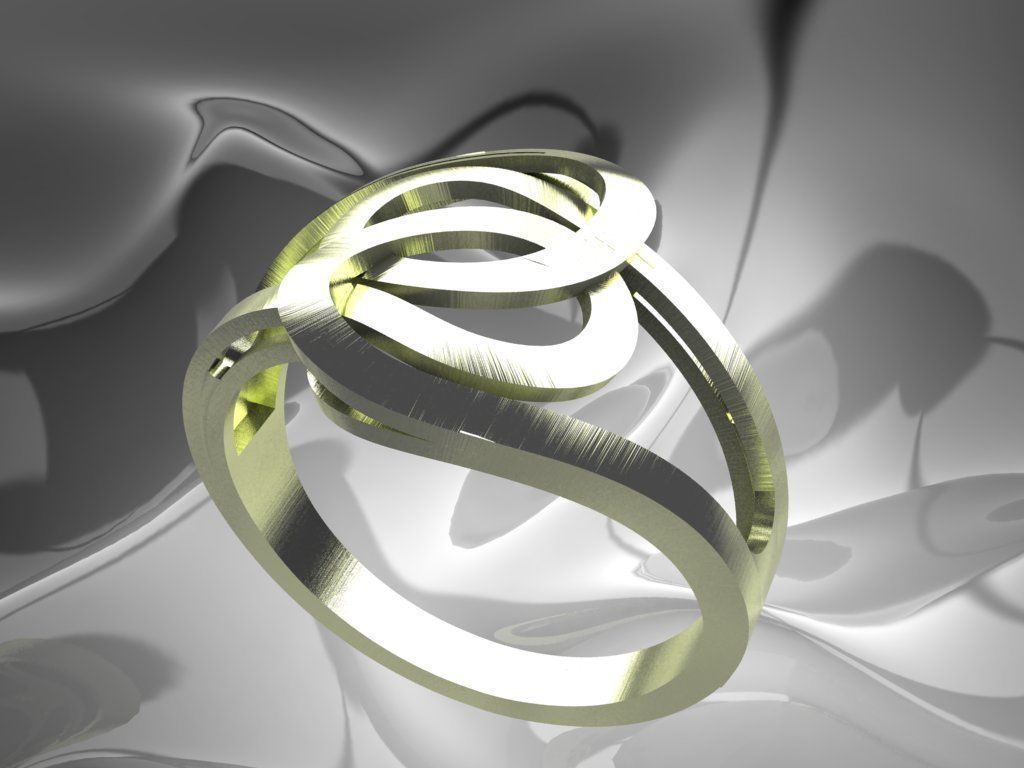 plaine lumière femmes bague or argent bijoux mode imprimable platine doigt prototypage conception gemme bijou mariage goujat beauté anneaux 3D print model - Mito3D