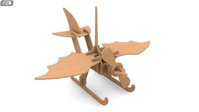 plane wood cnc avion bois trousse imprimable vol ventilateur air véhicule jeux jouets 3d print model - Mito3D