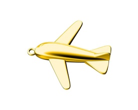 avião pendente jóias utilização em ourivesarias ou ouro metalizado mostrar de prata a arte sterling aroplane o símbolo personagem ilustração design luxo vidros pingentes 3d print model - Mito3D