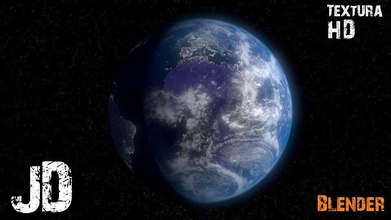 planeta tierra jd pianeta terreno terra atmosfera nuvole miscelatore scienza astronomia fisica 3d print model - Mito3D