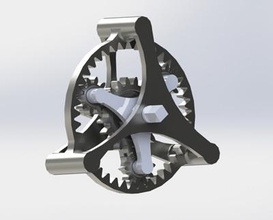 planetary gear gears one piece machinery machine orbital industrial house decor 3d print model - Mito3D