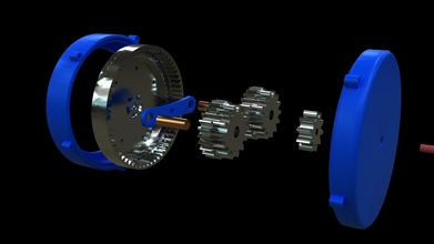 gezegen indirgeme bulaşma dişli mekanik vites kutusu sürücü robot tork şaft aks kuplaj ekipman makine güç geçiş hassas fark gücü Bilim mühendislik 3d print model - Mito3D
