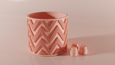 plant holder - 3d printing architecture container print model interior cup houseware nature design perspective printable illustration cargo scientific abstract zig zag decor house 3d print model - Mito3D