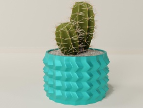pianta pentola titolare supporto 77 cactus flora fiore forma astratto ciotola vaso succulenta casalinghi stoviglie arredamento botanico giardinaggio verde Casa scolare casa 3d print model - Mito3D