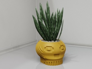 Pflanze Topf Halter Unterstützung 98 Kaktus Flora Blume abstrakt Schüssel Vase saftig Haushaltswaren Geschirr Dekor botanisch Gartenarbeit Grün Haus Zimmerpflanze Schädel Zucker 3d print model - Mito3D