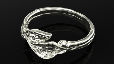 pianta squillare oro argento moda splendente nozze gioiello gioielleria regalo mare d 39 stampabile luxtury san valentino natura albero anelli 3d print model - Mito3D