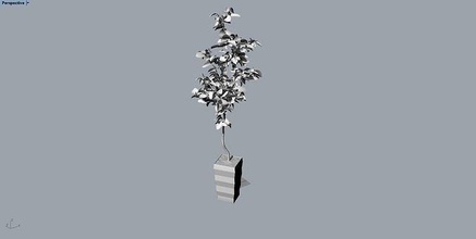 pianta albero palma erba cespuglio fiore pentola militare sfida natura verticale sospeso foglia Natale inverno ramo crescita retrò 3d print model - Mito3D